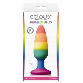 Радужная пробка Colours Pride Edition Pleasure Plug Medium - 13,3 см.